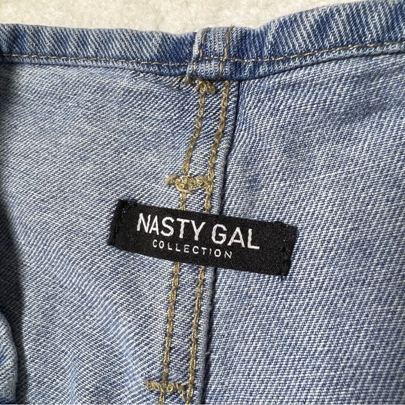 Nasty Gal High Rise Paperbag Denim Shorts Size 6 - Picture 8 of 9